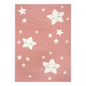 Covor pentru copii Hanse Home Adventures Stardust, 160 x 220 cm, roz