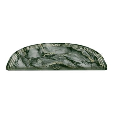 Covorașe verzi pentru scări în set de 16 bucăți 65x20 cm Marble Dream - Vitaus