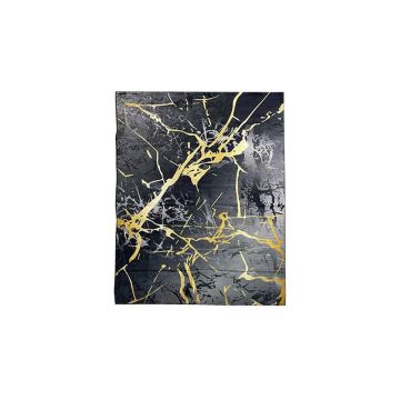 Covor negru/auriu 140x80 cm Modern Design - Rizzoli