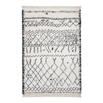 Covor alb/negru 230x160 cm Boho - Think Rugs