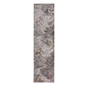 Covor tip traversă Flair Rugs Marbled, 80 x 300 cm, gri-bej ieftin