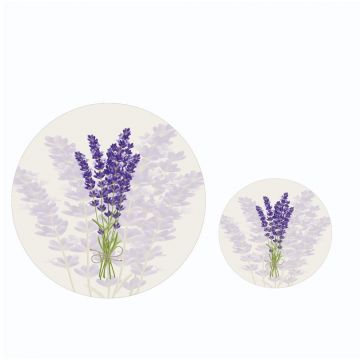 Covorașe de baie mov/bej 2 buc. ø 100 cm – Mila Home Covorașe de baie mov/bej 2 buc. ø 100 cm – Mila Home