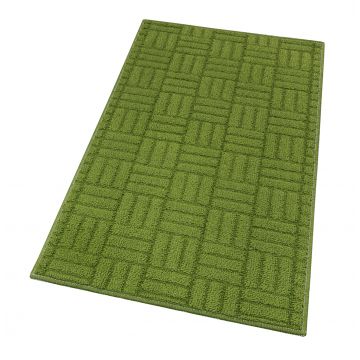 Covoras universal, 50x115cm, model forme geometrice, verde, Narciso ieftin