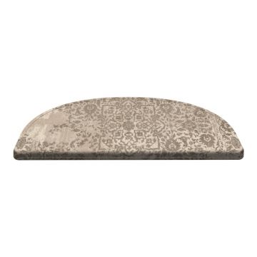 Covorașe pentru scări bej în set de 16 bucăți 65x20 cm Floral Path - Vitaus