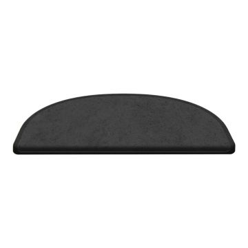 Covorașe pentru scări negre în set de 16 bucăți 65x20 cm Dots - Vitaus