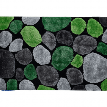 Covor 120x180 cm, verde/gri/negru, PEBBLE TYP 1