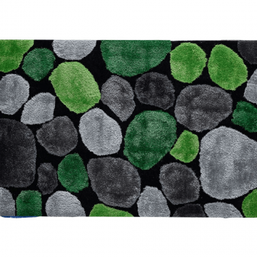 Covor 140x200 cm, verde/gri/negru, PEBBLE TYP 1