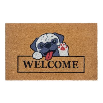 Covoraș de intrare din fibre de cocos 75x45 cm Welcome & Dog - Hanse Home