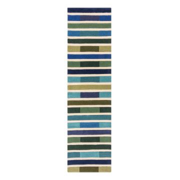 Covor verde din lână 230x60 cm Piano - Flair Rugs