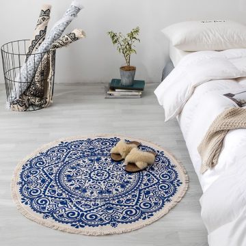 Chindi Covor rotund, Bumbac la reducere