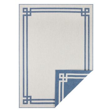 Covor adecvat pentru exterior NORTHRUGS Manito, 80 x 150 cm, albastru-crem