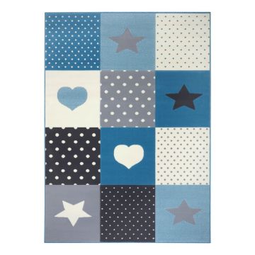 Covor albastru pentru copii 220x160 cm Pretty Patchwork - Hanse Home