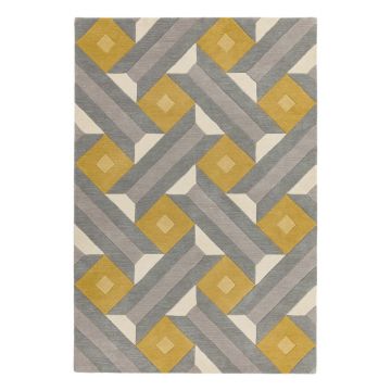 Covor Asiatic Carpets Motif, 120 x 170 cm, galben-gri