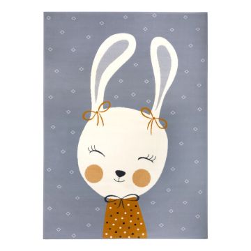 Covor gri pentru copii 150x80 cm Bunny Polly - Hanse Home