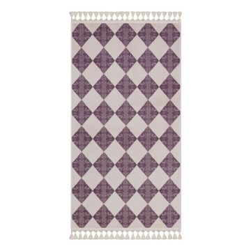 Covor lavabil mov-bej 120x80 cm - Vitaus Covor lavabil mov-bej 120x80 cm - Vitaus