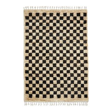 Covor negru/natural 170x120 cm Hemp - Think Rugs