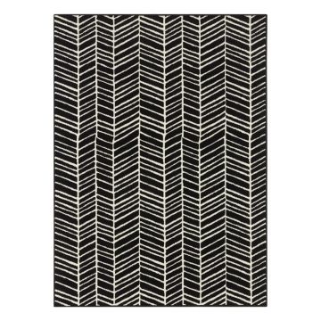 Covor Ragami Velvet, 160x220 cm, negru
