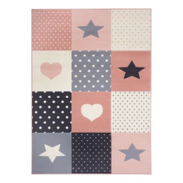 Covor roz pentru copii 150x80 cm Pretty Patchwork - Hanse Home