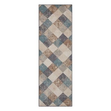 Covor albastru/bej tip traversă 200x80 cm Terrain - Hanse Home ieftin