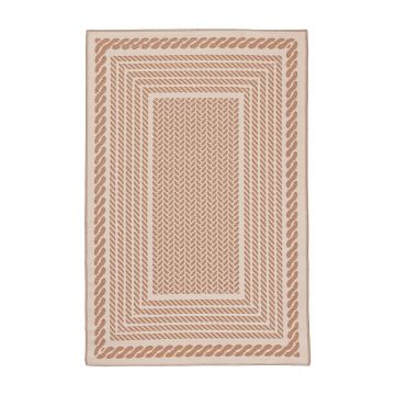 Covor cu doua fete Kashan, Bizzotto, 180 x 270 cm, polipropilena, bej/maro