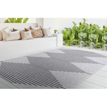 Covor Dreptunghiular in dimensiuni multiple din Sisal Alb/Negru 22835A