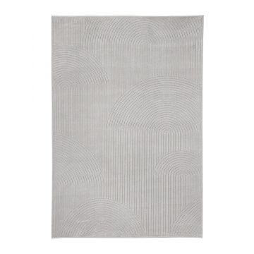 Covor Klab, Bizzotto, 160 x 230 cm, tesatura Chenille/viscoza, verso din latex, gri