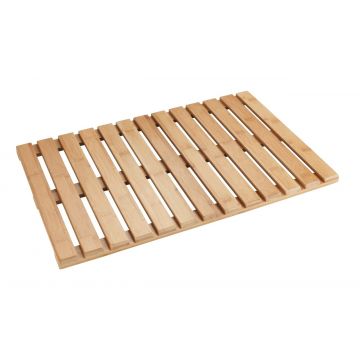 Covoras de baie, Wenko, Duckboard Indoor & Outdoor Bamboo, 40 x 60 cm, bambus, maro