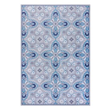 Covor albastru lavabil 170x120 cm Ellen - Flair Rugs