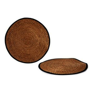 Covor Graham, Gift Decor, Ø 100 cm, fibre naturale, maro/negru ieftin