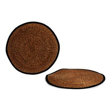 Covor Graham, Gift Decor, Ø 80 cm, fibre naturale, maro/negru ieftin