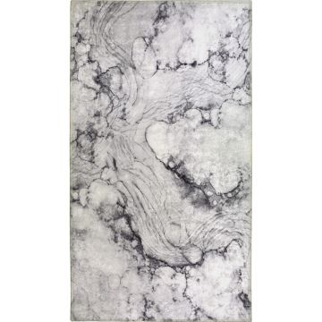 Covor gri deschis lavabil 80x50 cm - Vitaus ieftin