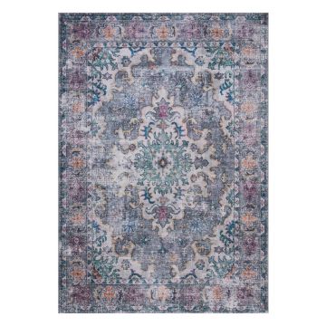 Covor albastru/gri lavabil 230x160 cm Millie - Flair Rugs