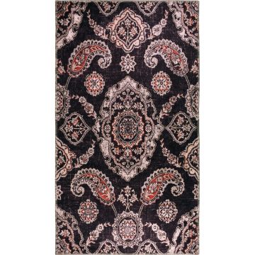 Covor tip traversă negru lavabil 200x80 cm - Vitaus ieftin