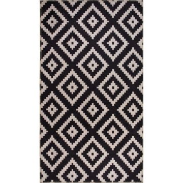 Covor tip traversă negru lavabil 200x80 cm - Vitaus ieftin