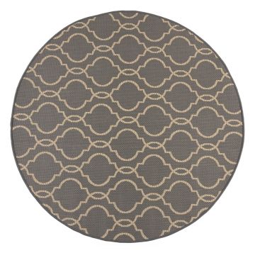 Covor de exterior gri/bej rotund ø 160 cm Milan - Flair Rugs