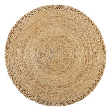 Covor în culoare naturală rotund din iută ø 150 cm Eta - Flair Rugs