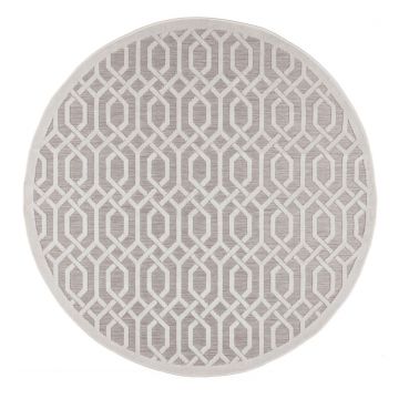 Covor de exterior bej rotund ø 160 cm Mondo - Flair Rugs