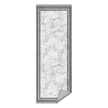 Covor alb-gri de tip traversă 80x200 cm – Mila Home