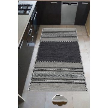 Covor de hol / bucatarie Aslim Lavabil, Gri, 60x100 cm