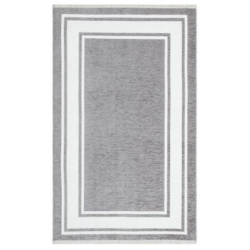 Covor de living / dormitor Maze Home NOA Reversibil, Lavabil, Gri - Alb (diverse dimensiuni)