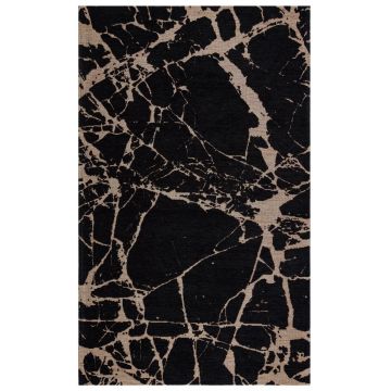 Covor de living / dormitor Maze Home SMART, Negru - Auriu (diverse dimensiuni)