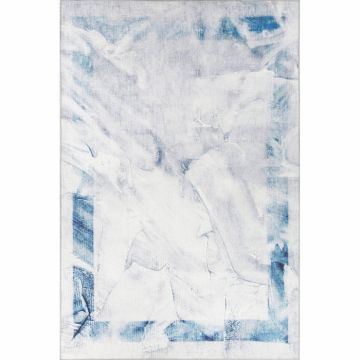 Covor Fusion Modern 303, alb si albastru, 140x190 cm