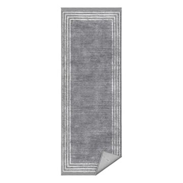 Covor gri de tip traversă 80x200 cm – Mila Home