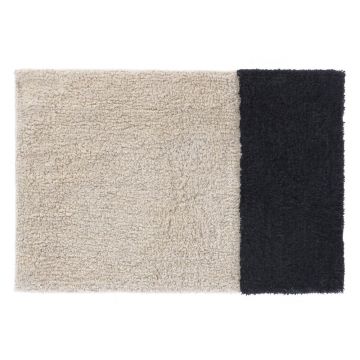 Covoraș de baie negru/crem 40x60 cm Maica – Kave Home