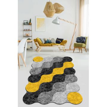 Covor, Circle Djt, 200x290 cm, 50% catifea/50% poliester, Multicolor
