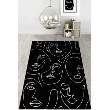 Covor, Composition Djt, 80x120 cm, 50% catifea/50% poliester, Multicolor ieftin