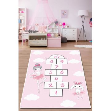 Covor de hol, Campana DJT, 80x100 cm, Catifea, Multicolor