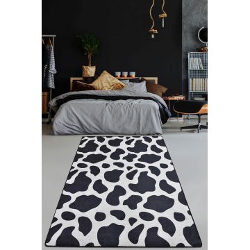 Covor de hol, Cow Djt, 80x300 cm, 50% catifea/50% poliester, Multicolor