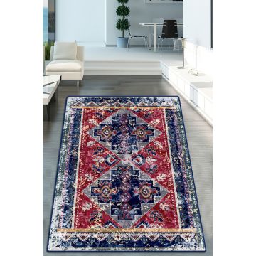 Covor de hol, Divan, 100x150 cm, 70% bumbac;30% poliester, Multicolor