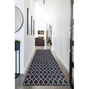 Covor, Kupa, 50% catifea/50% poliester, Alb/Negru